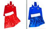 Боксерская Форма, форма для бокса Nike (трусы,майка) синяя или красная