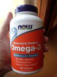 Очищенный Now Foods Omega-3 (Омега-3, рыбий жир), БАД, 200 капсул, США