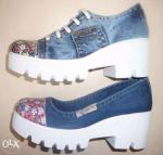 Ersax новые джинсовые женские туфли сникерсы босоножки 36,37,38,39,40