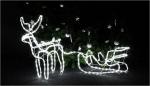 Светодиодный новогодний олень с санками LED