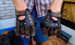 Кожаные мото перчатки для байкеров, водителей, спортсменов