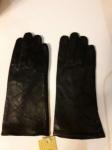 Перчатки кожаные черные новые