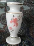 ваза декоративная, чехия, богемское матовое стекло с росписью