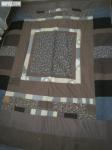 одеяло стеганое ручная работа коричневое